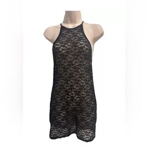 victoria secret sleep shirt Lace Black Size S WORN ONLY TWICE